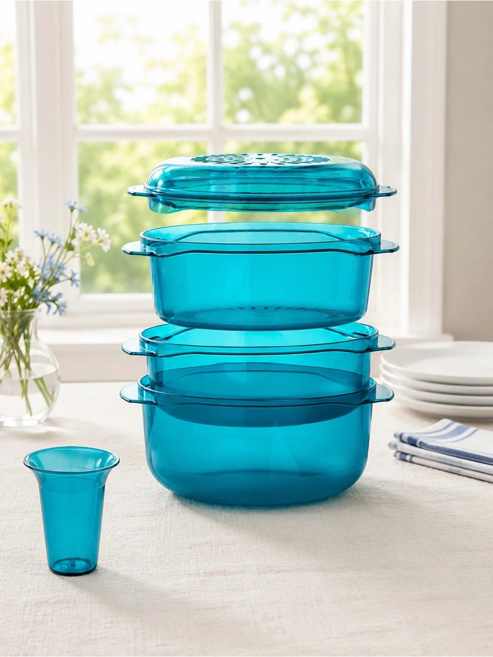 NWT Tupperware FAMOUS STACK COOKER MEAL IN MICROWAVE DINNER  WHOLE MEAL SERVINGS